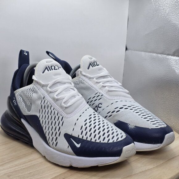 Mens size 9 - Nike Air Max 270 White Midnight Blue athletic Shoes Dallas Cowboys - Picture 5 of 10